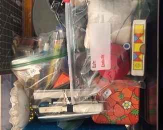 lots of sewing utensils 