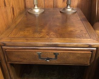 This is one of a pair of Henredon and tables with drawers. They measure 22 x 27 only selling as a pair.