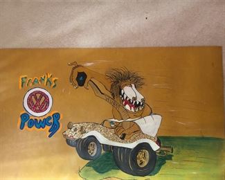 Volkswagen art one of a kind artist signed 