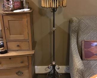 Black and gold floor lamp