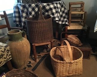 More baskets and shaker stools