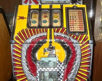 War Eagle antique slot machine
