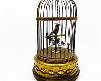Victorian bird singing in cage, It works!