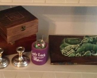 Candlesticks, pottery