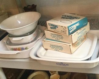 Tons of Corning ware, lots of different decals