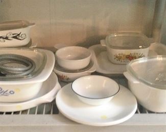 Covered Corning bake ware