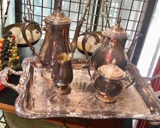 Silver tea service, just unpacked for first time