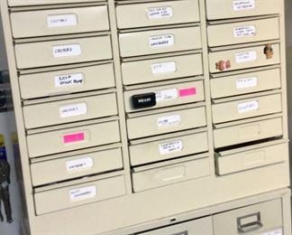 storage cabinets with lots of drawers