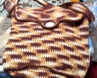 Crochet shoulder bag