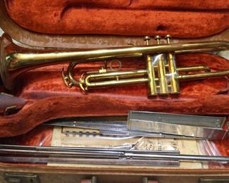 Vintage trumpet in case 