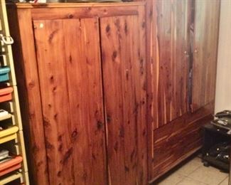 Two double door cedar chest