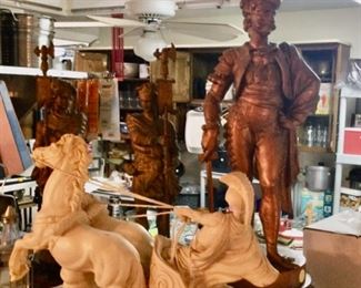 Chariot sculpture replica