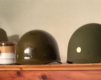 Vintage army helmets