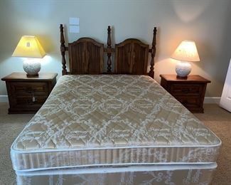 Queen- $150 headboard/rails 
Queen - $150 Mattress and Boxspring  
