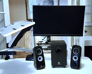 Computer Monitor & Speakers 