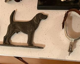 Vintage Cast iron dog statue
