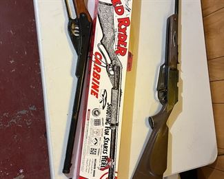 2-vintage Red Ryder BB guns. One with original noxy