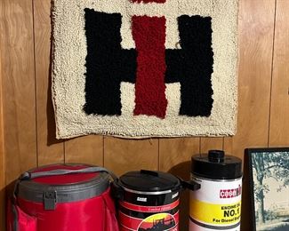 Vintage I/H International Harvester latch hook wall hanging