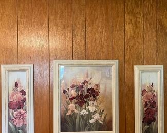 Vintage set of floral prints 