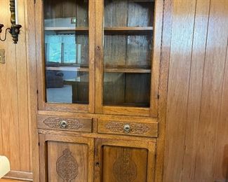 Antique oak kitchen cabinet