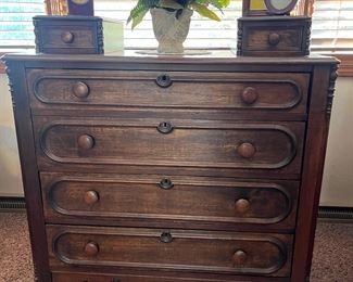 Beautiful antique dresser with hankie drawers 