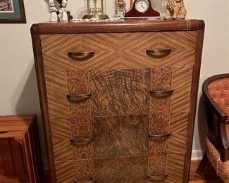Very nice antique waterfall chest of drawers