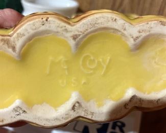 Vintage McCoy Yellow Planter