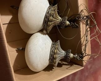 Vintage MCM swag light with 2 lights