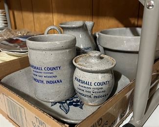 Vintage Marshall County Blueberry Festival Pottery - Bastine Pottery 