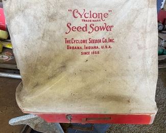 Vintage Cyclone  Seed Sower, Urbana, IN. Clean and great condition