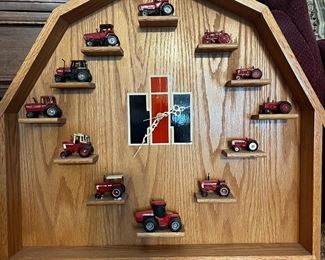 International Harvester Clock with I/H Tractors