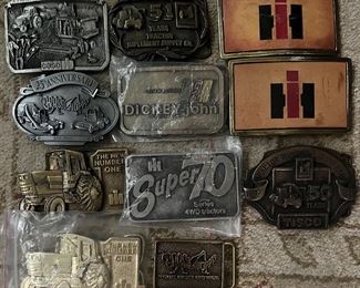 Vintage International Harvester, Case, Farmall, Simplicity, Dickey-John belt buckles