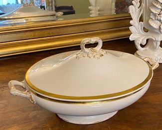 Antique Covered Dish with Handles!