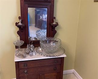 Marble Top East Lake Chest with Mirror!
