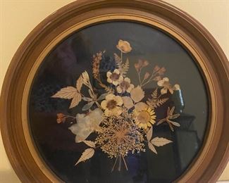 Victorian Dried Flower under glass Picture!