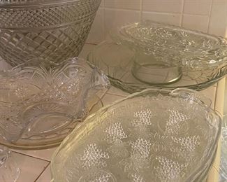 Vintage Glass Party Plates....