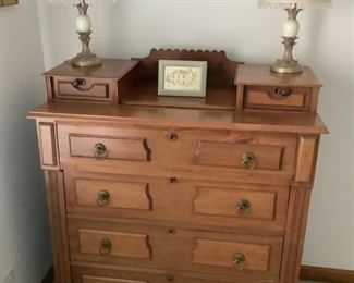 Antique chest of drawers..40” w x 46” h x 19” d  available presale $225