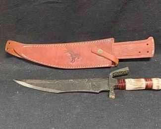 Colt Fixed Blade Knife With Antler Handle Guard