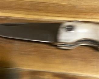 Silver Stag D2 Folding Knife With Shed Deer Or Elk Antler