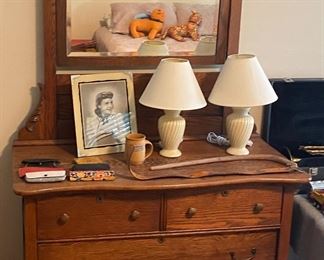 Oak Dresser with Mirror