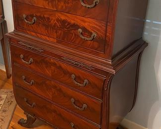 Antique Mahogany Tall Dresser 