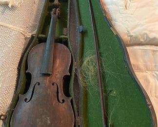 Old Violin with Case