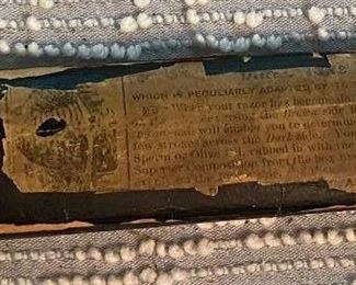 Old Razor Strap with Paper Label