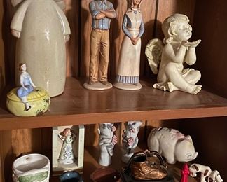 Assorted Figurines and Pottery