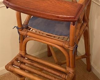 Vintage Bamboo High Chair