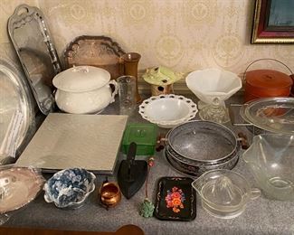 Silverplate, Glass and China