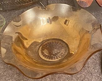 Iris and Herringbone Bowl