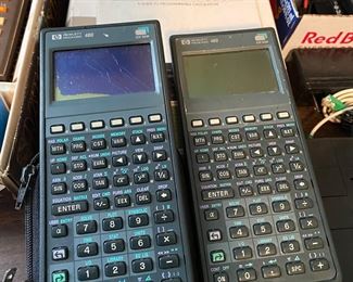 Vintage Hewlett Packard Calculators with Manuals