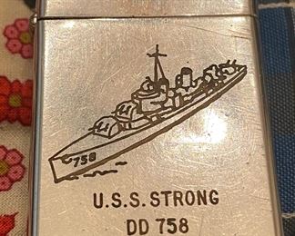 Slimline Zippo U.S.S. Strong DD758