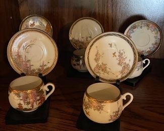 Japanese Eggshell cups and saucers